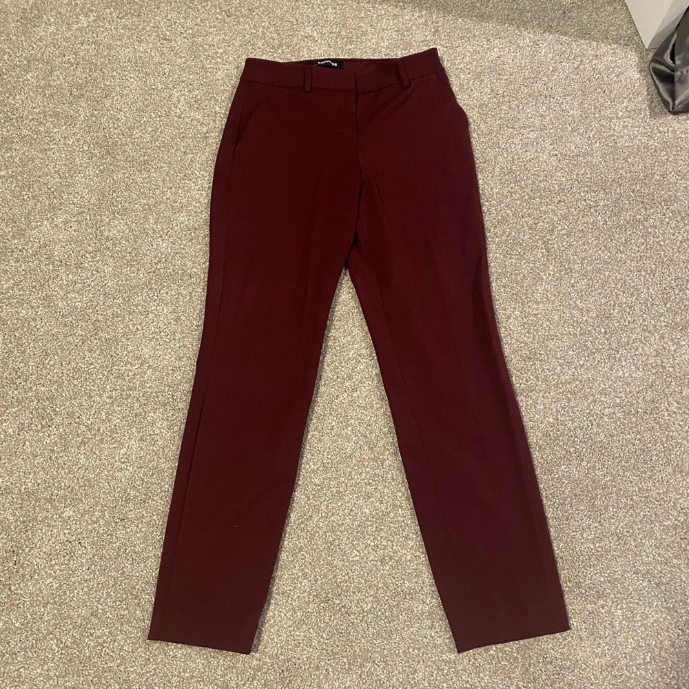 Express maroon columnist dress pant